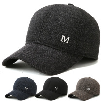 Winter baseball cap middle-aged and elderly hat men M standard cotton cap thickened cap outdoor sports cold protection ear cap