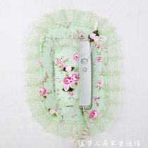 Electrical telephone decoration stickers custom-made building interior fabric doorbell cover intercom lace hang-up dust doorbell cover