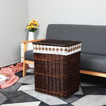 Rattan storage basket dirty clothes basket hot pot restaurant clothes storage box dirty clothes basket toys storage basket wicker basket