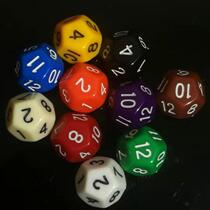 12 faces dice digital 1-12 color subcolor 10 color mathematical arithmetic Game of Thrones Toys