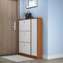 Flip bucket shoe cabinet ultra-thin 17cm home door narrow entrance entrance modern simple large capacity piano paint white
