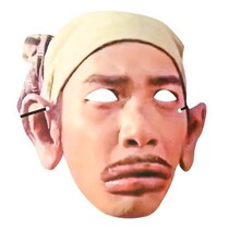 Human skin leather emulation human face with leather face wedding Ming stars face props to blame mini headgear funny 3d face