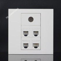 Type 86 1 Network 3 Phone 1TV TV Socket Panel 1 Computer 3 Phone 1TV Wall Switch Socket