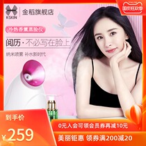 Golden rice steaming face nano steam beauty instrument sprayer household hot and cold double spray hydrating instrument face humidifier