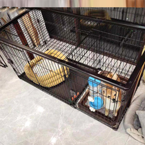 Dog cage with toilet separated small dog Medium dog Wooden Dog Cage Indoor Pet Pooch Fence Dog Nest