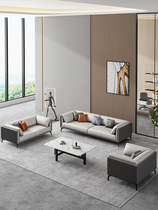 Office sofa minimalist modern meeting Living room Leisure reception Commercial area Sales floor Foyer sofa tea table Composition
