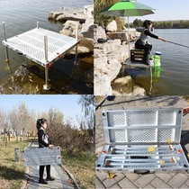 Hollowed-out fishing bench 2022 new thickened ultralight aluminum alloy Diaoyutai plus coarse leg folded deep water platform folded