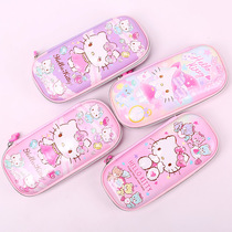 Hello Kitty pencil box Primary School students hard case pen bag large capacity stationery box girls New Year gift creative function