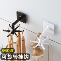 Kitchenware finishing rack-free kitchen multifunctional spoon spatula storage rack rotating adhesive hook wall-mounted