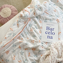 Small frescoed knit cotton summer air conditioning by machine washable insert wrapped by summer cool quilt Childrens nap thin quilt core