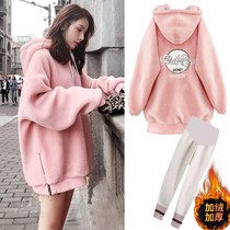 Pregnant womens clothing and autumn winter clothing suit fashion models 2022 new net infrared cover with velvety spring and autumn style women blouses winter