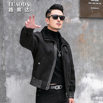 Australia imported original ecological sheepskin wool one male handsome Haining leather wool fur coat tide