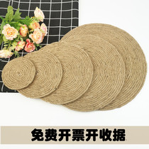 Kindergarten wall creative decoration corridor charm vintage jute handmade background wall hanging hemp rope disc