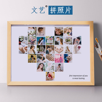 Photo Customize Photo Frame Collab Photo Baby Couple Photo Hung Wall Typesetting Birthday Present Wash Photo Sprint