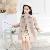 Girl bifacial cashmere big coat 2021 new winter dress children what about the high end of the jacket high-end child clothes girl