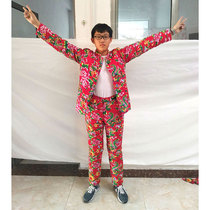 Male Northeast Dahua Tang suit youth suit cotton-padded clothes slim trendy winter cotton clothes National style performance dress