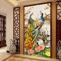 New 5d Diamond painting full diamond living room bedroom corridor porch peacock flower blossom rich point diamond cross stitch diamond embroidery