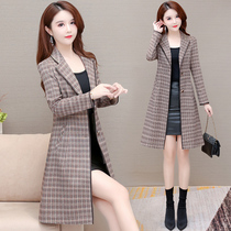 Plaid windbreaker high-end atmosphere on Grade 2 and August wear coat this year popular 2021 Spring and Autumn new womens clothing