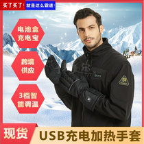 New Usb Winter Riding Heating Gloves Ski warm charging Heating gloves Thermostats Electric Heating Gloves