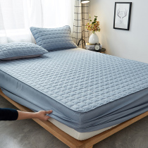 Pure Cotton Bed Bamboo Hat Single Piece Clip Cotton Thickened Mat Bed Cushion Protection Hood Bed Cover Bed Cover Brown Cushion Cover Anti Slip Detachable