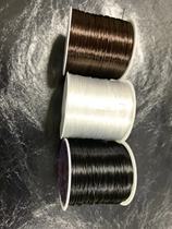 Hair extension line barber shop special lengthened crystal line braided large volume rubber band invisible brown white elastic line rope