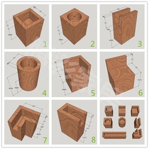 Xinxin bed foot increased custom table leg pad high solid wood bed leg pad block sofa foot furniture Mat high block cabinet foot wooden block