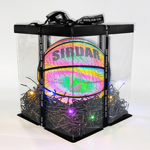 Reflective basketball luminous fluorescent glowing Starry Sky cool No. 7 Tanabata gift Net red with children 5 Blue Ball