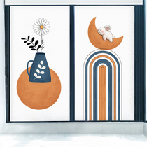 Window sticker electrostatic frosted glass transparent opaque bathroom film window paper toilet door sticker anti-light Film