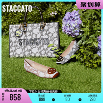 Thagatu 2022 spring new elegance a foot pedal face-style square bottom shoe woman commuter single shoe 9UR24AQ2