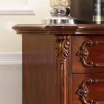 American solid wood cabinet Cabinet large capacity storage cabinet six-bucket luxury carved drawer cabinet European style chest