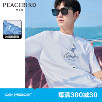 Taiping Bird Mens Short Sleeve T - shirt Man 2023 Summer Handle Crane Embroidery Cool Sensor Shirt