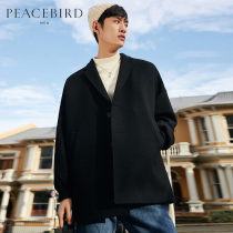 (Live studio)Taiping Bird mens flagship store Wool coat Mens wool Tweed Mens short wool jacket
