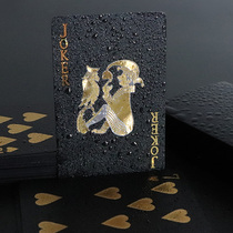 Playing Cards PVC Plastic Waterproof Washable gold color Black Park Nouveau Riche Gold Metal Creative thickened solitaire