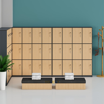 Wooden staff lockers gym locker room wardrobes yoga gym beauty salon locker room bag cabinet multi-layer with lock