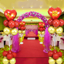 Wedding scene welcome road guide balloon bracket table floating ground decoration wedding door column balloon wedding room layout