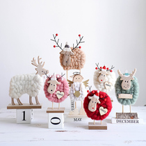 Creative Goat Hair Felt Small Goat Angel Stop Signs Christmas Decorations Christmas Tree Creative Pendant Mall Scene Placement