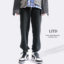 32s double-strand Terry summer sweatpants mens thin nine-point loose Toe Toe pants large size casual long pants men