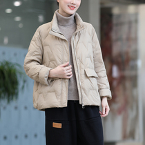 Booker Street 90 white duck down exclusive original literary custom crimping anti-season stand-up collar fashion down jacket 7319