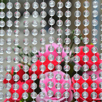 White ball curtain Wedding crystal tree road lead props Hotel KTV decoration transparent bead curtain spot explosion