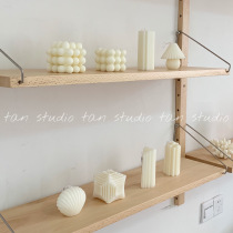 Tjj Korean ins same white shaped Candle niche studio ornaments cold wind tasteless candles