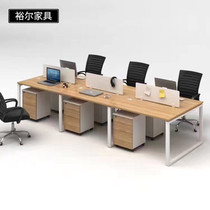 Xiamen office furniture steel frame employee position staff desk brief and multi-person computer desk combined screen working position