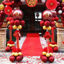 Balloon wedding arrangement bracket decoration wedding column road lead scene wedding room table drift creative wave ball decoration