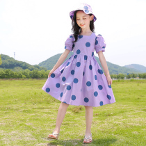 Girls Dress Summer Dress 2021 New Zhongtang Children Summer Children Princess Dress Western Girl Cotton Skirt