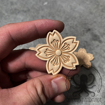 Octopus craftsman handmade leather Cherry Blossom Bull Leather Ornament Hanging Pendant Ornament Accessories Accessories half a