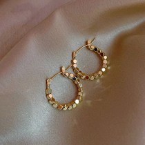 Ottles Fold discount store Withdrawal Cupboard Clearance Clear Cabin Pick Up 18K Gold Circle Earrings Outlets Women Accessories
