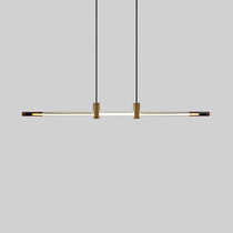 Modern minimalist restaurant chandelier Nordic studio office bar counter creative minimalist geometric strip art chandelier