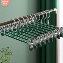  Good helper household pants drying rack jk skirt clip clip seamless stainless steel strong pants drying rack trouser rack underwear