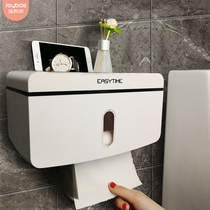 Good helper toilet tissue box toilet waterproof paper tube punch-free wall hanging paper roll paper toilet paper rack