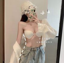 Strapless non-slip sexy underwear girl Summer Student invisible bra gathering bra black breast wrap