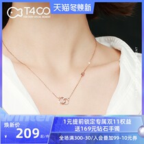 T400 double C sterling silver necklace female summer wild 2021 New choker rose gold luxury gift for girlfriend